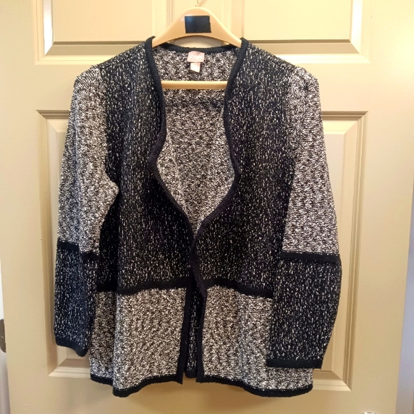 Chico's Open Front Cozy Color Block Cardigan - XL - Picture 1 of 16
